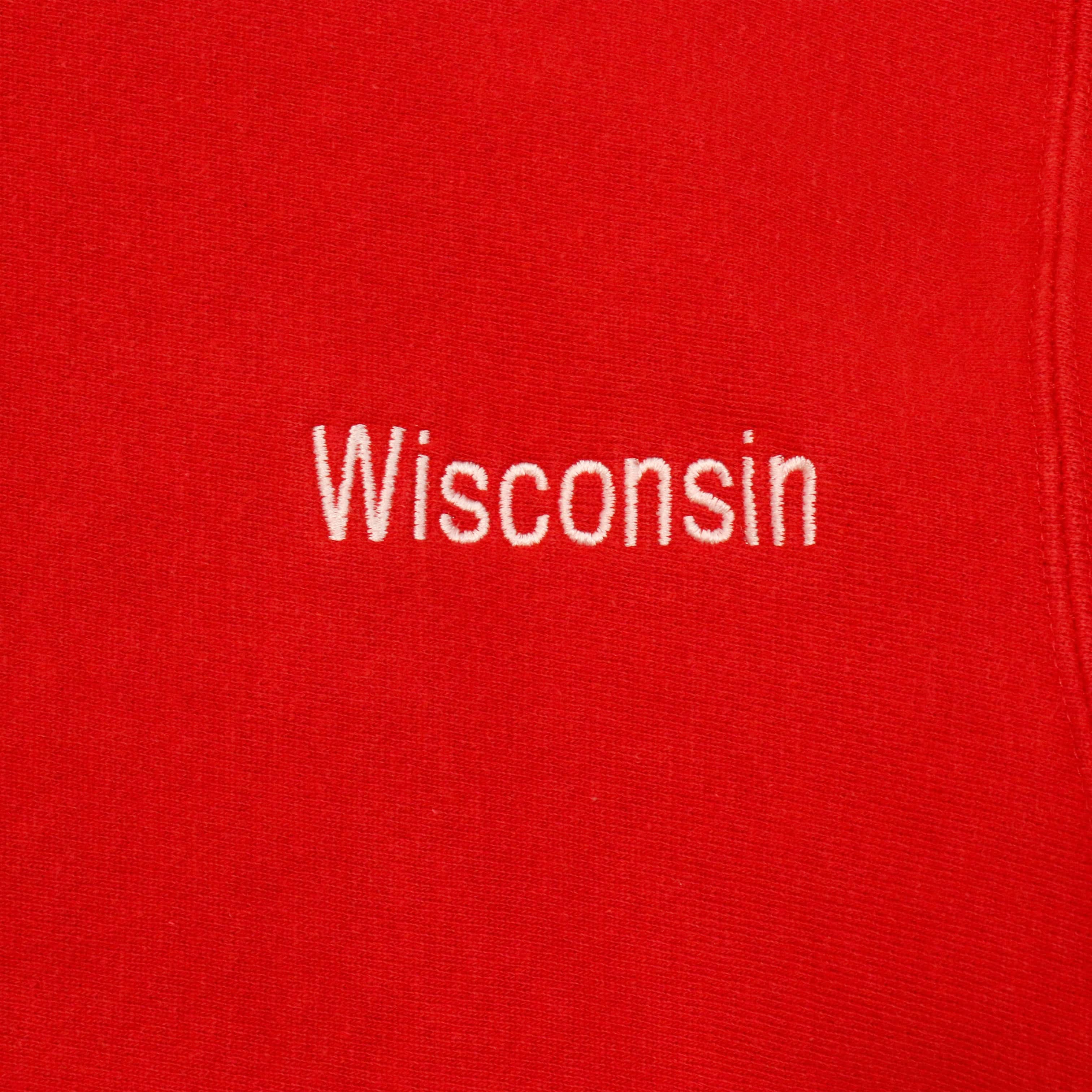 Vintage Champion Wisconsin Embroidered Crewneck Sweatshirt Size M