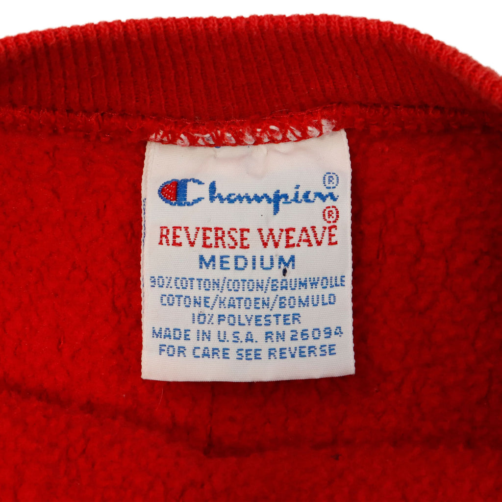 Vintage Champion Wisconsin Embroidered Crewneck Sweatshirt Size M