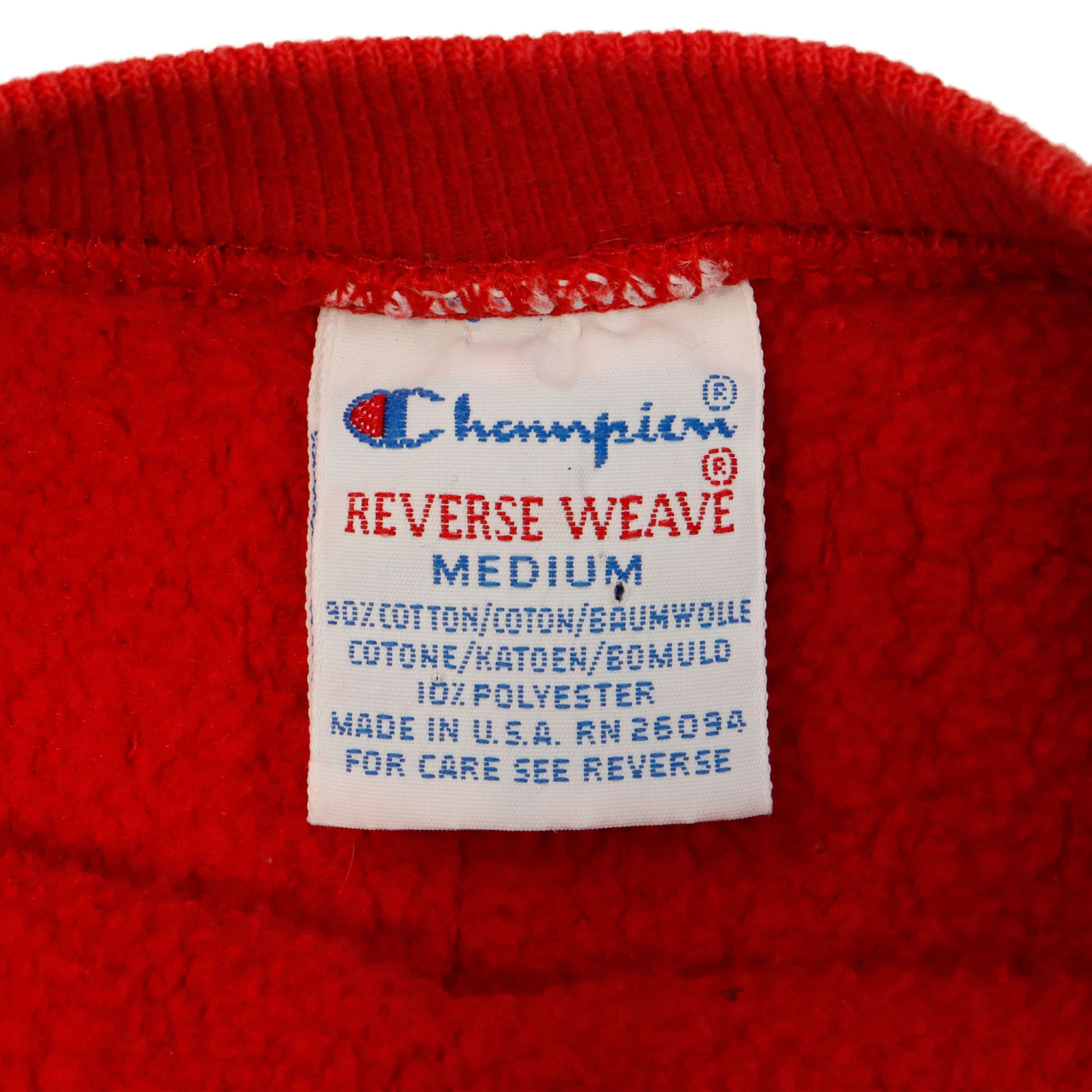 Vintage Champion Wisconsin Embroidered Crewneck Sweatshirt Size M
