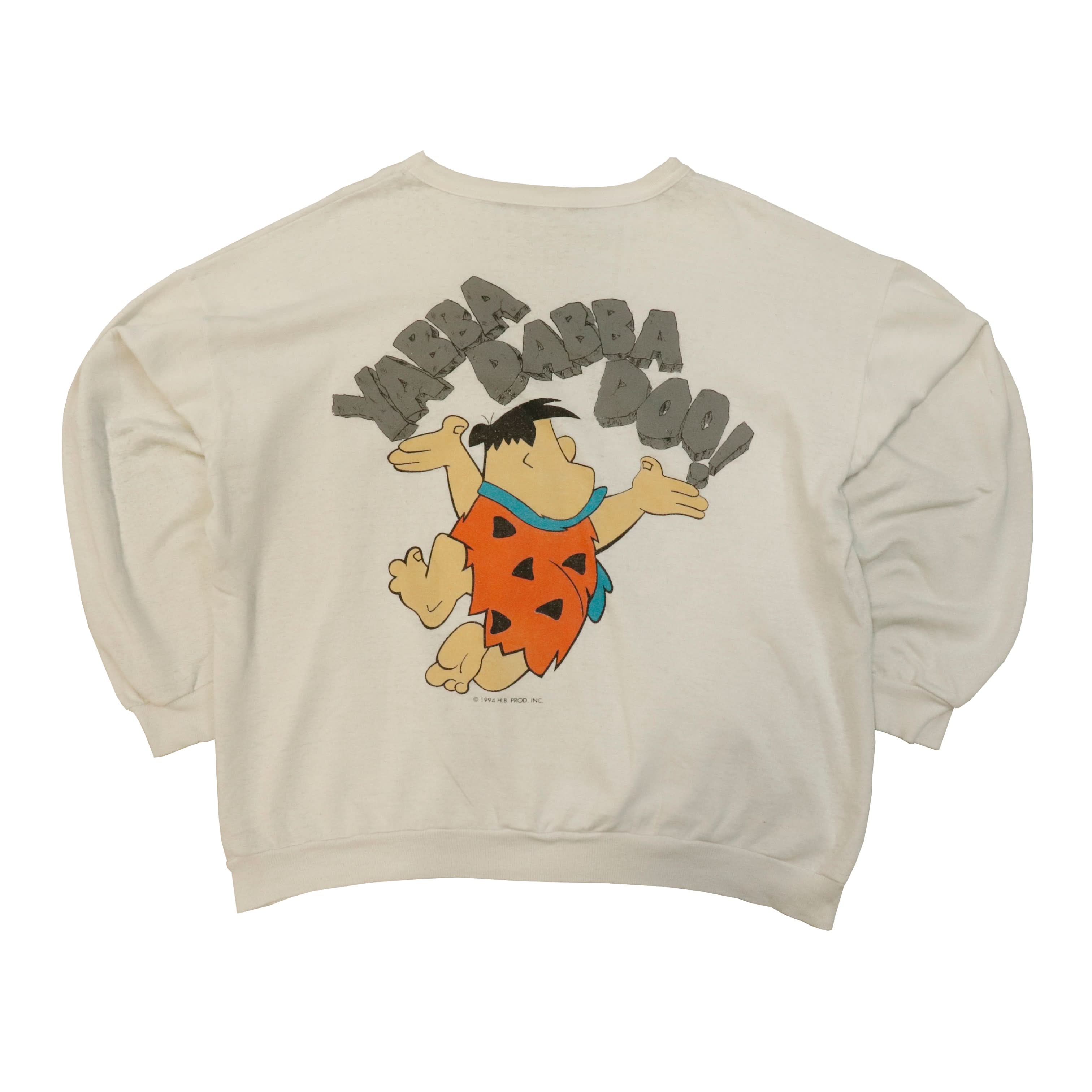 Vintage 1994 Yabba Dabba Doo! Fred Flintstone Graphic Sweatshirt Size N/A