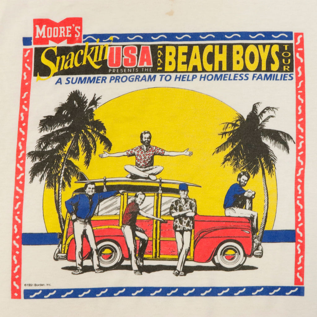 Vintage Beach Boys 1991 Screen Stars Tour Graphic T-Shirt Size L