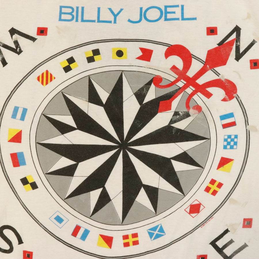 Billy Joel 1989-90年ツアーTシャツ地図デザイン Vintage Billy Joel 1989-1990 Hanes Storm Front Tour T-Shirt Size
