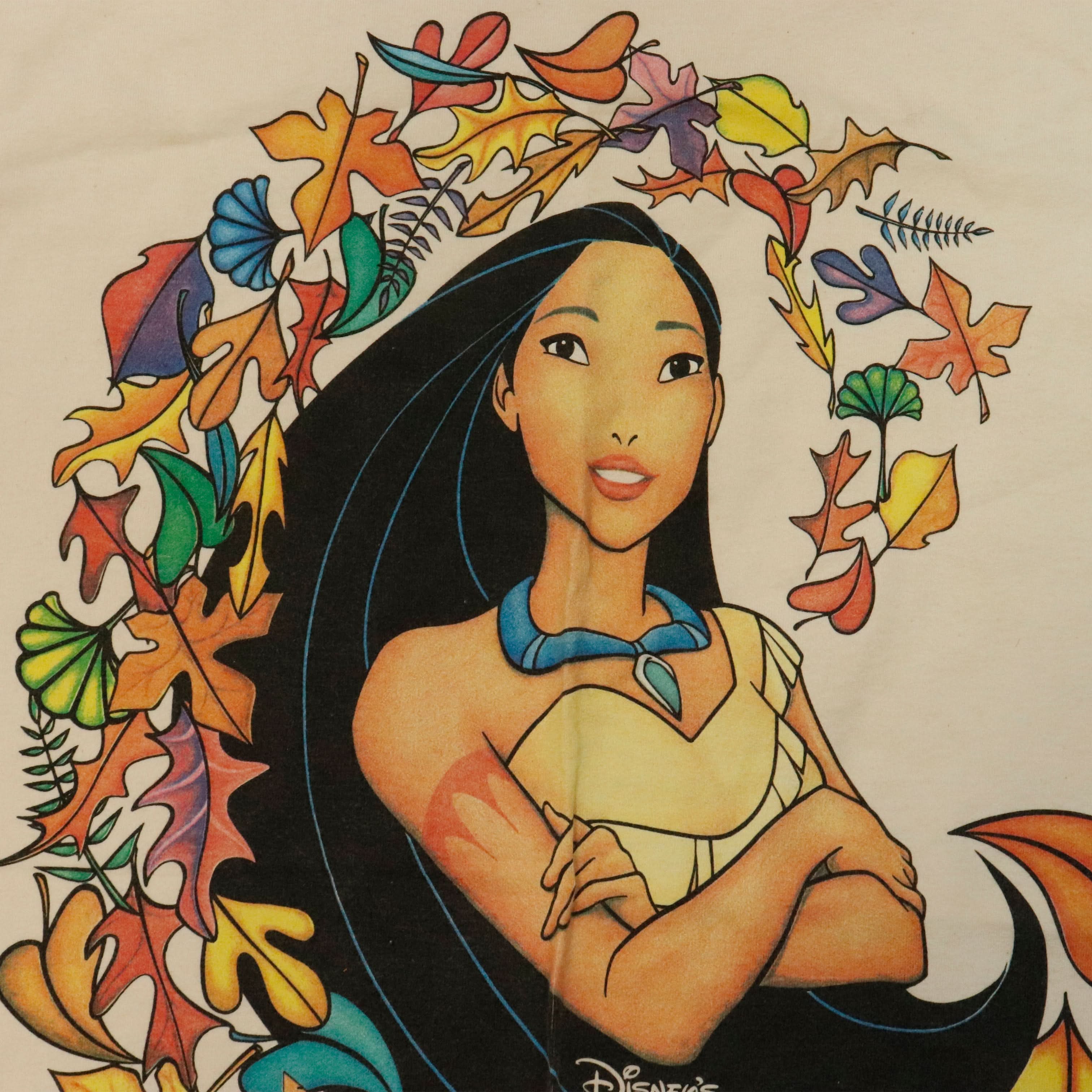 Vintage Disney Pocahontas Graphic T-Shirt Size One Size 90s