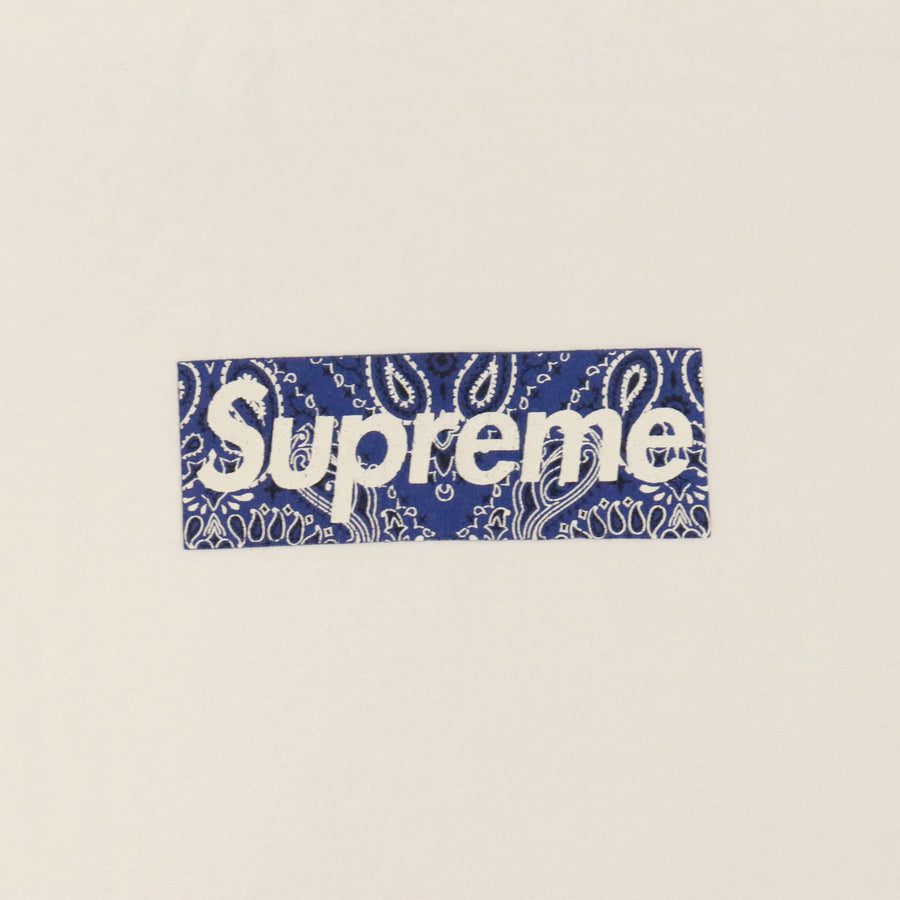 Vintage Supreme Blue Bandana Box Logo T-Shirt Size L – FAIF.COM