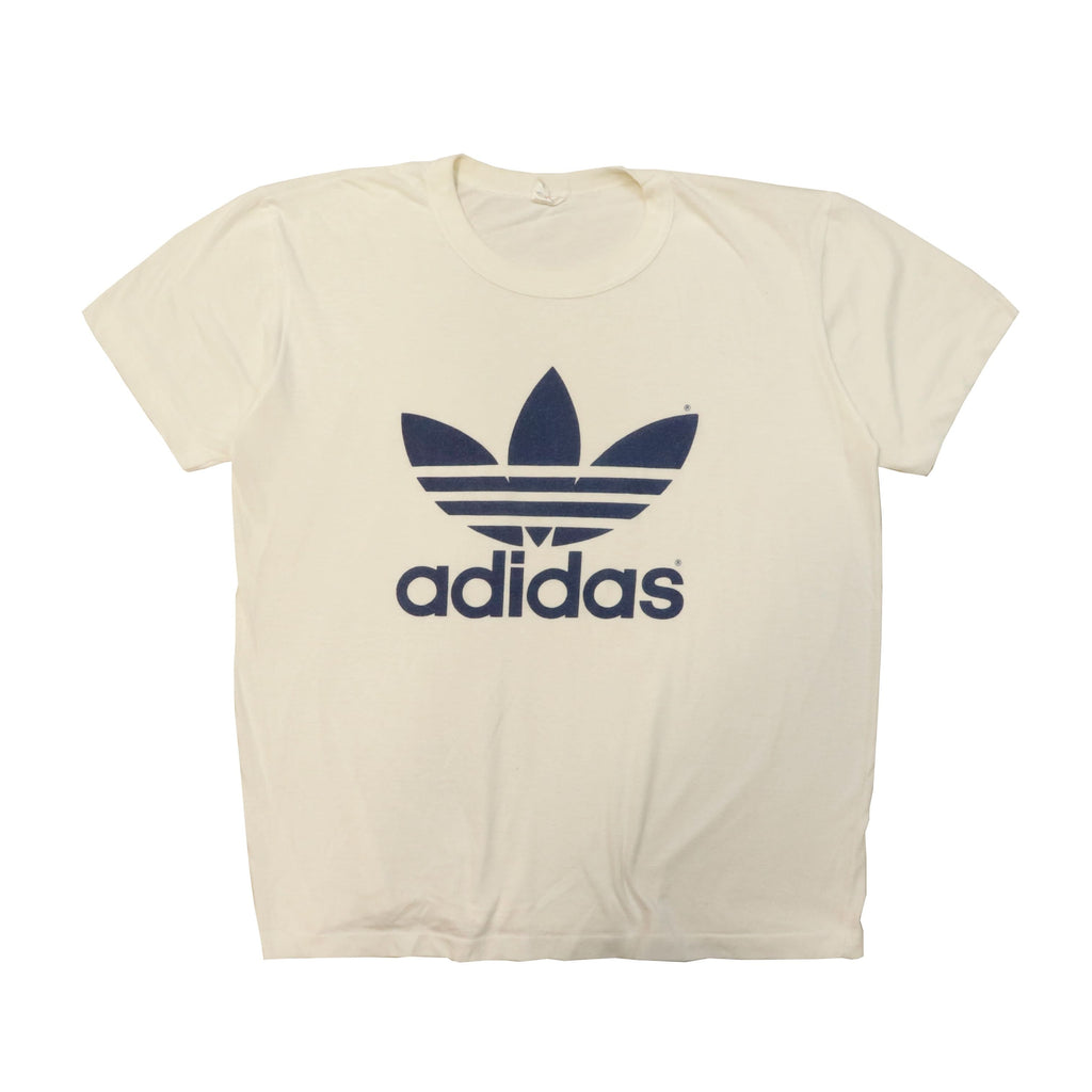 Vintage 80s Adidas Trefoil Logo Graphic T-Shirt Size XL – FAIF.COM
