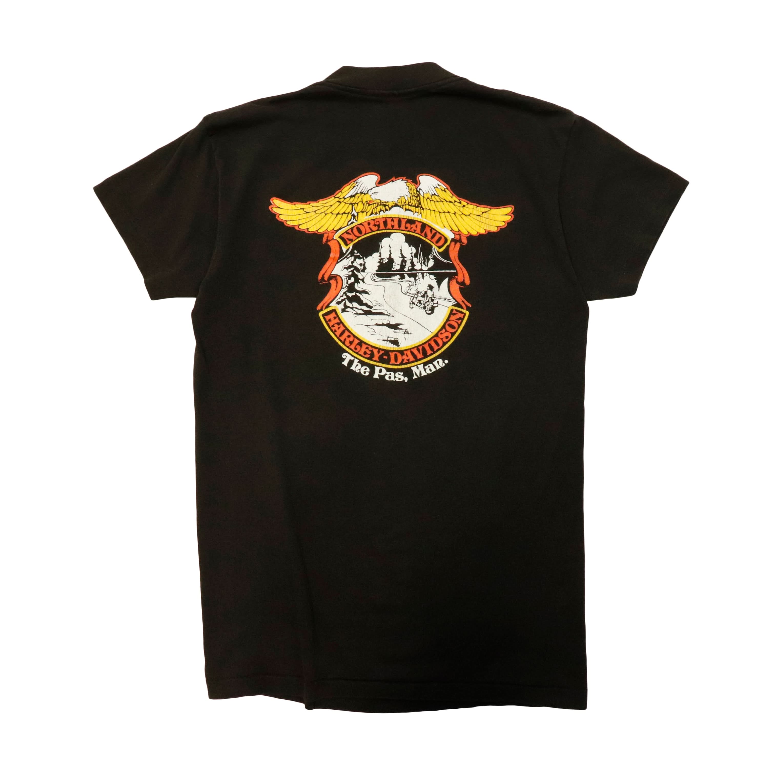 Vintage 3D Emblem 1989 Harley-Davidson Eagle Graphic T-Shirt Size M