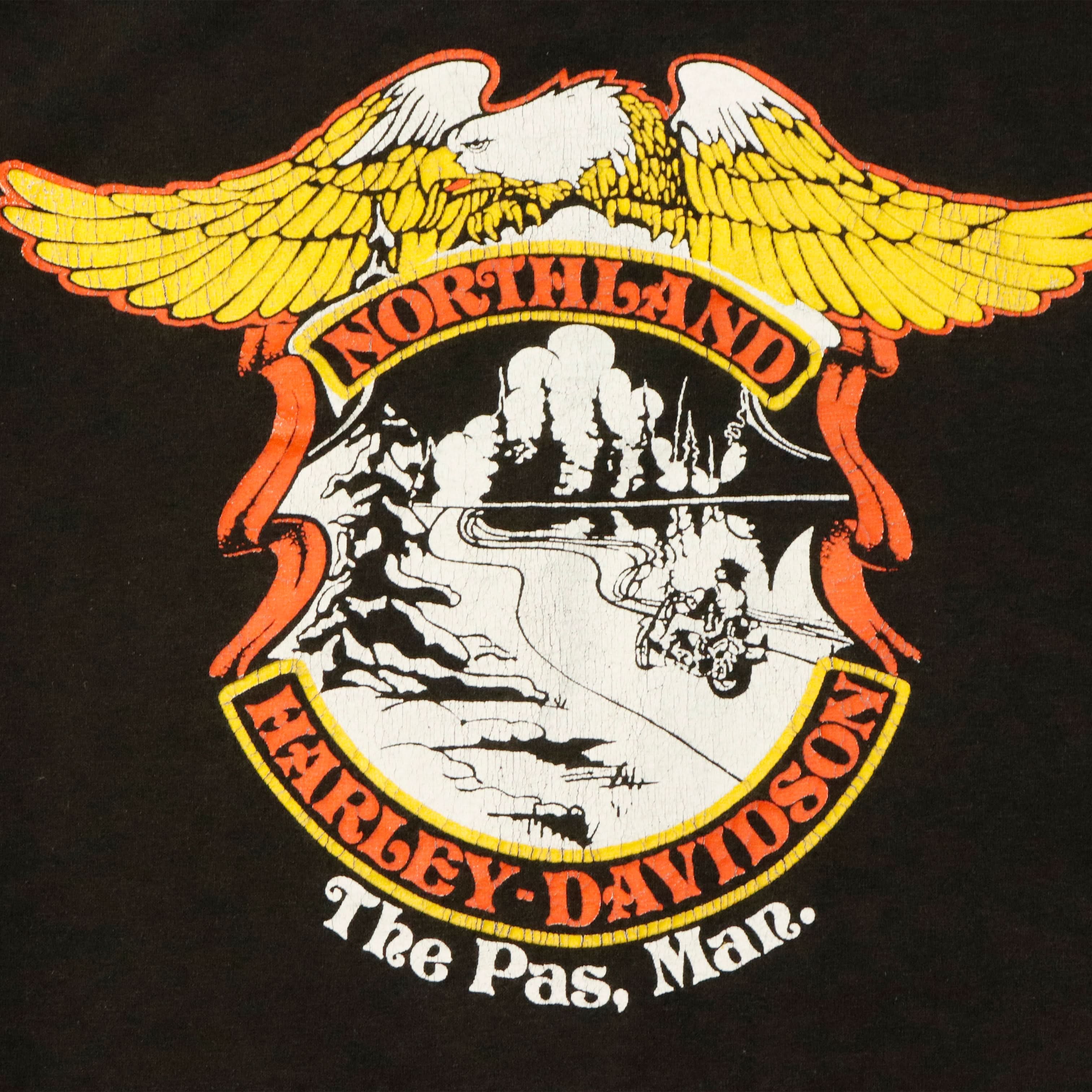 Vintage 3D Emblem 1989 Harley-Davidson Eagle Graphic T-Shirt Size M