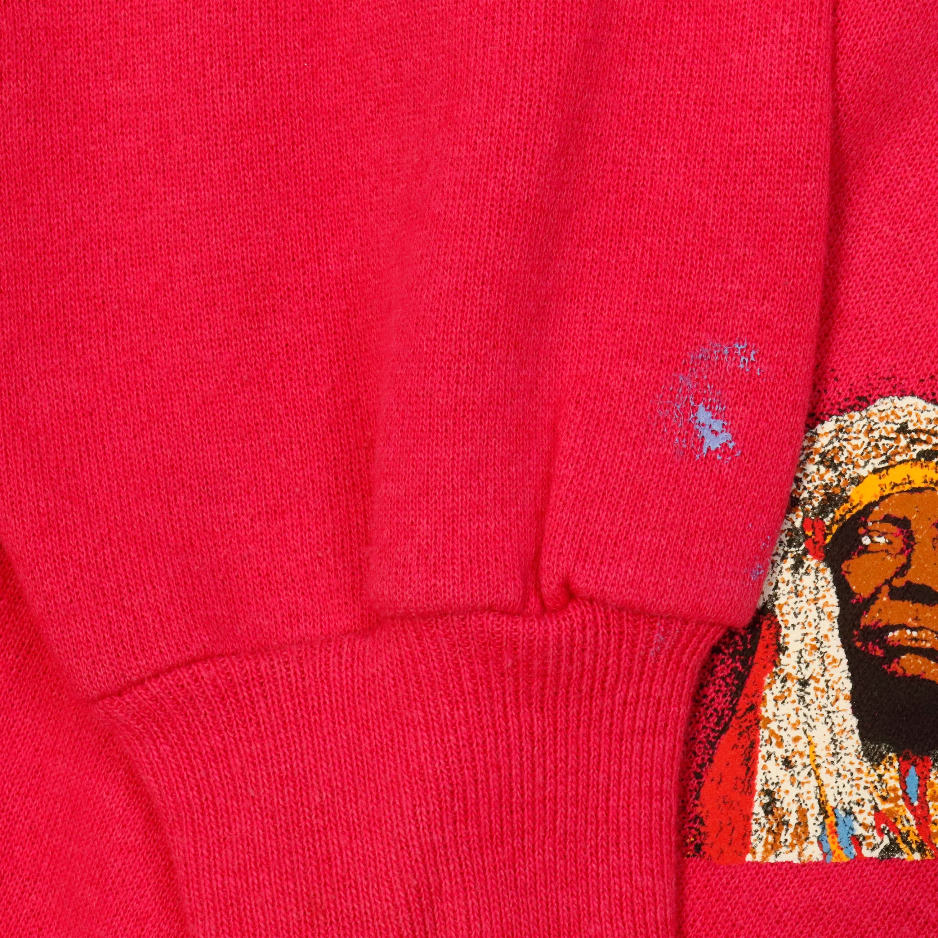 Vintage 80s Indian Head Graphic Print Sweatshirt Size XL