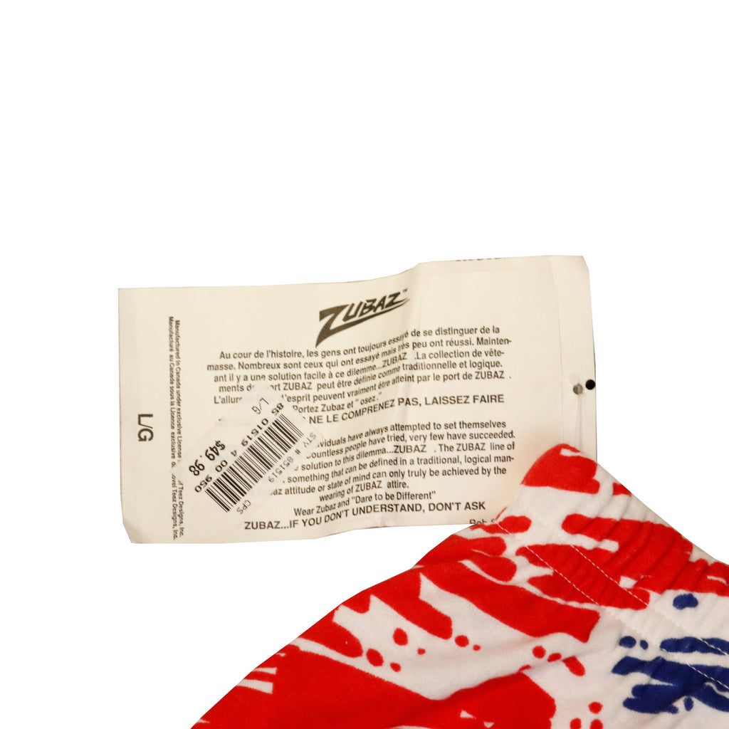 Vintage Buffalo Bills Zubaz red white and blue splatter print pants Size L