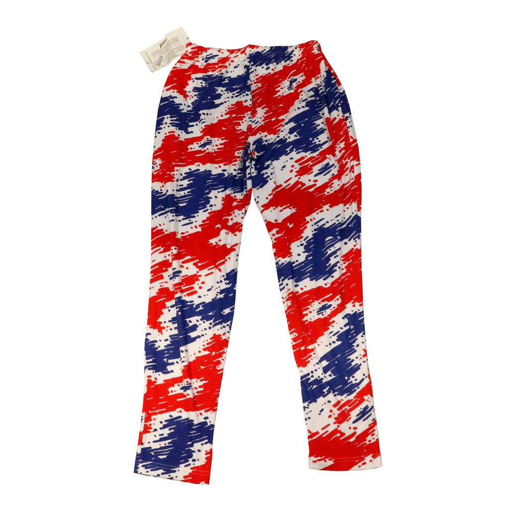 Vintage Buffalo Bills Zubaz red white and blue splatter print pants Size L