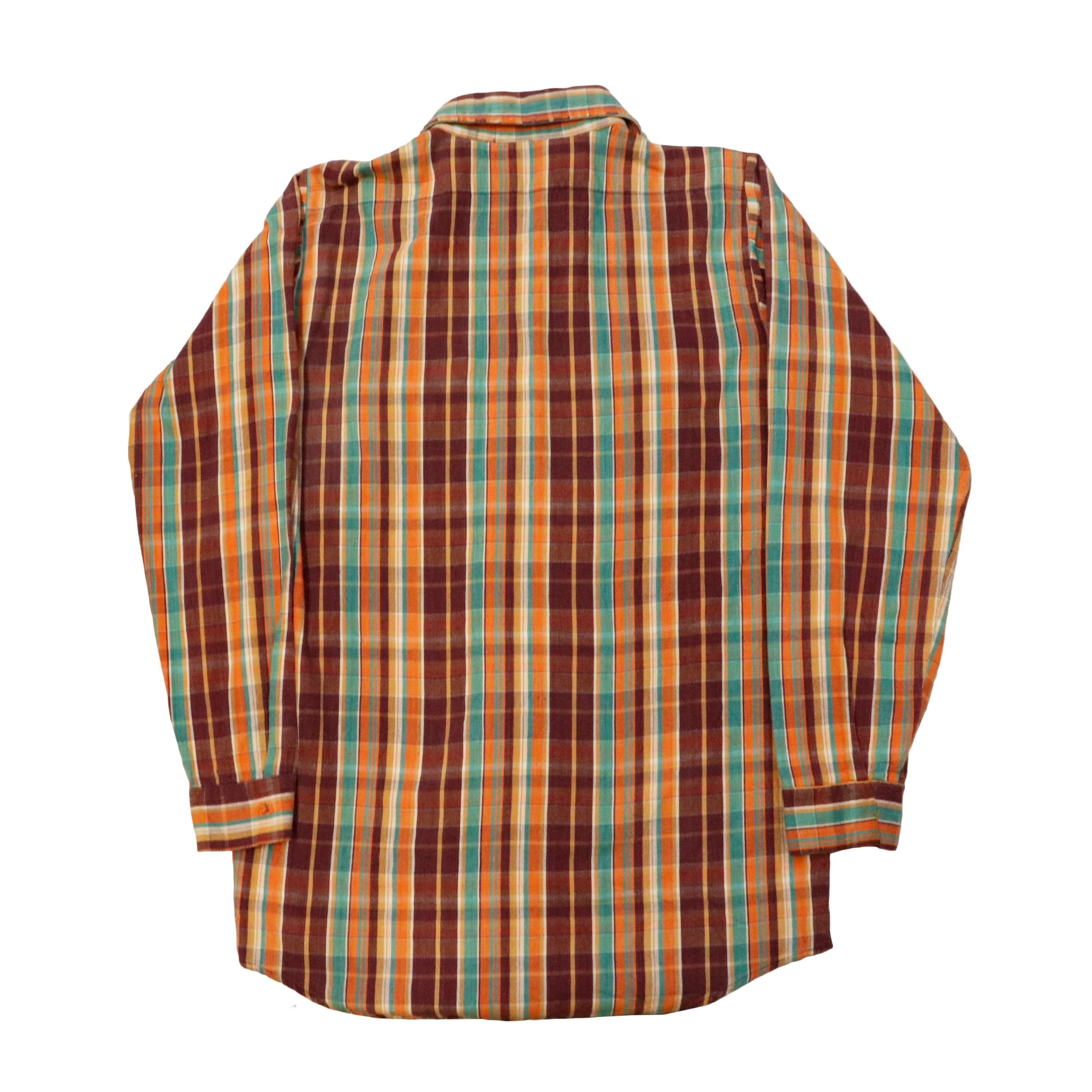 Vintage 60s Plaid Flannel Button-Up Shirt Size N/A