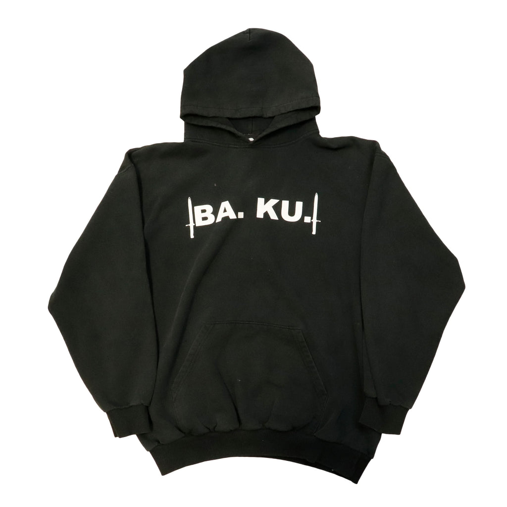 Vintage Skull Skates Ba Ku Barrier Cult Graphic Hoodie Size L