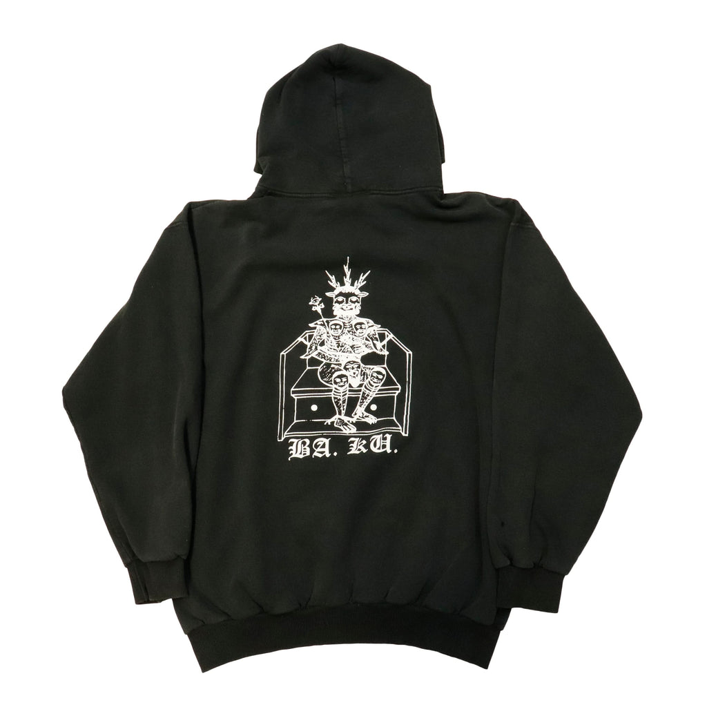 Vintage Skull Skates Ba Ku Barrier Cult Graphic Hoodie Size L