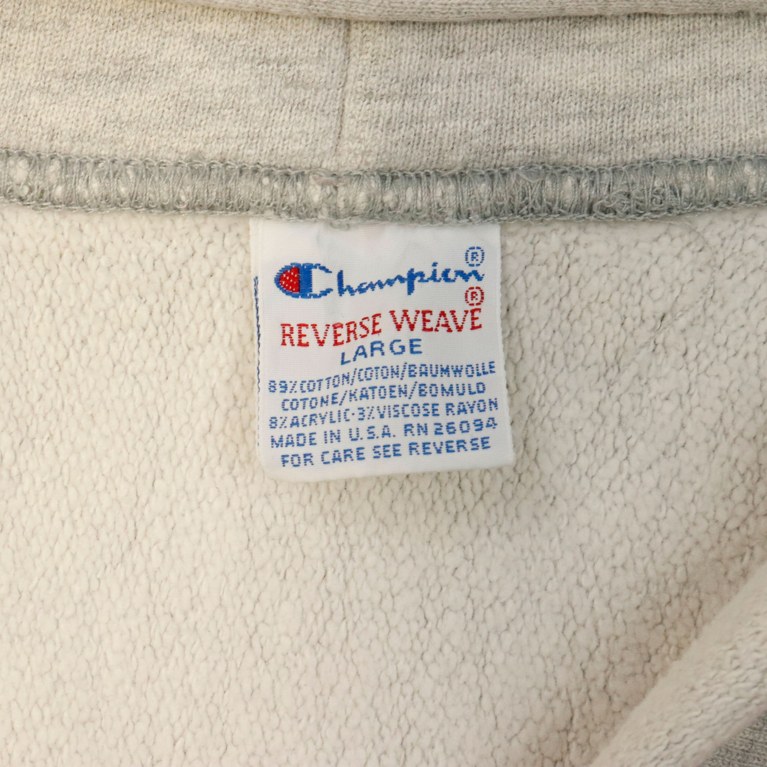Vintage 90s Champion Wisconsin Reverse Weave Hoodie Size L 