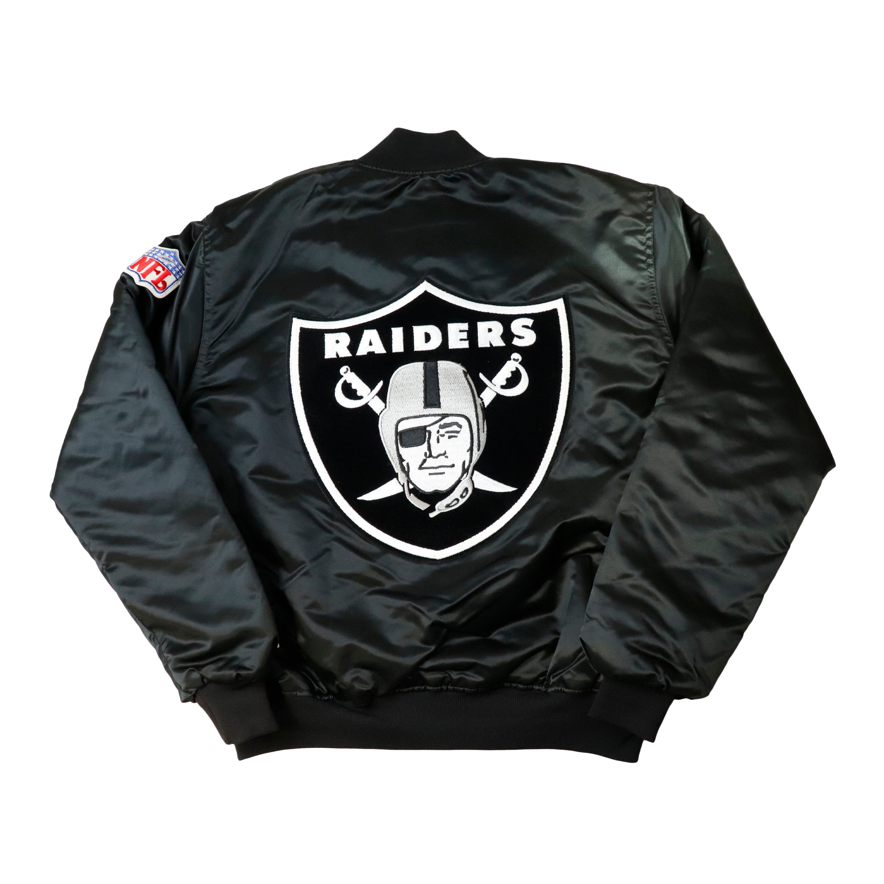 Vintage Starter Raiders satin bomber jacket Size L 80s 90s – FAIF.COM
