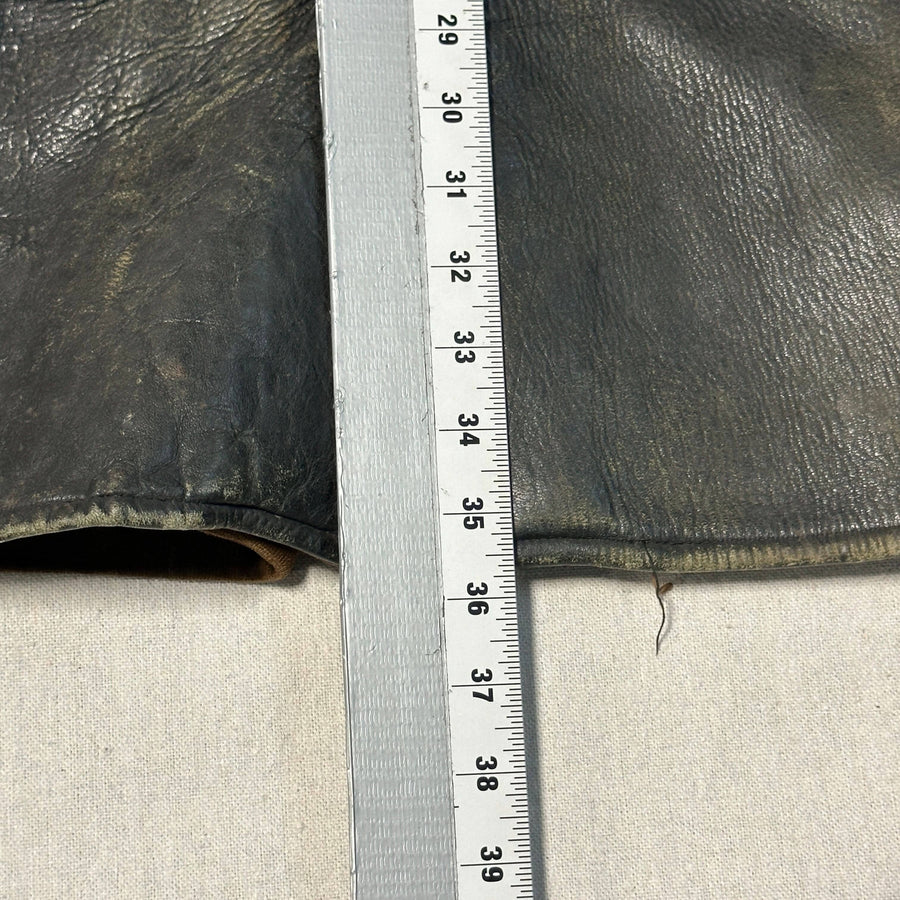 1950s Victoria Horsehide Leather Jacket Coat Size L 30s Barnstormer shearling FAIF.CA 