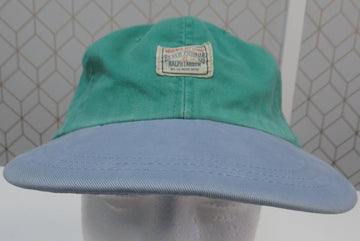 Vintage Polo Chino Green and Blue Fitted Hat Sz L