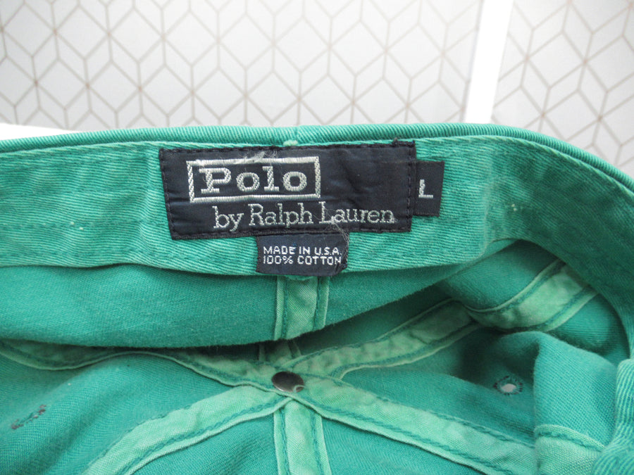 Vintage Polo Chino Green and Blue Fitted Hat Sz L