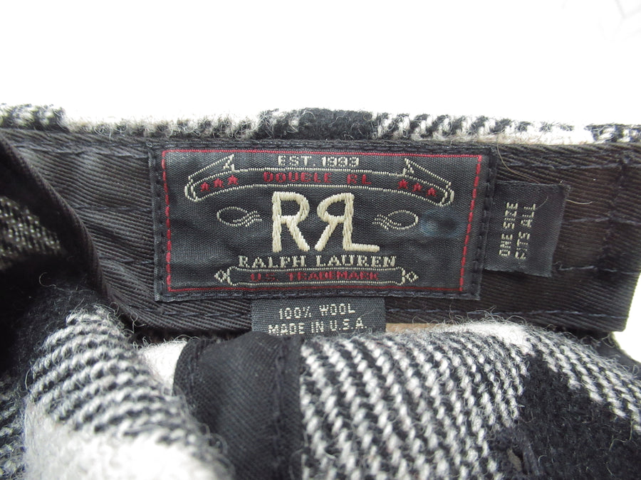 Vintage RRL Polo Double RL Wool Plaid Strapback Hat
