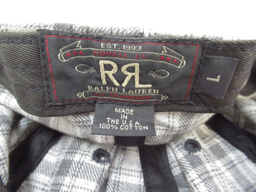 Vintage RRL Polo Double RL Workwear Plaid Pickup Truck Fitted Hat Sz L