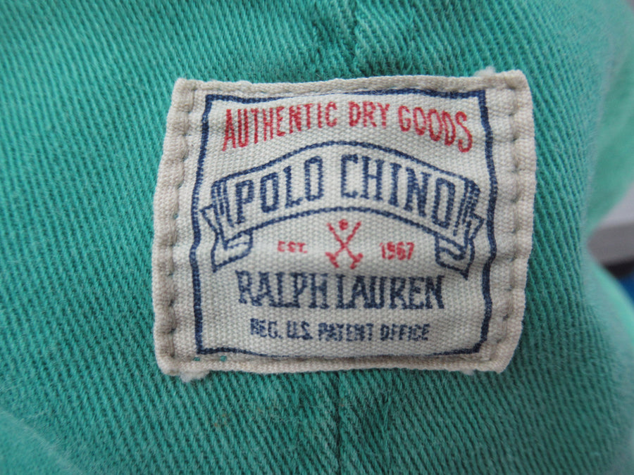 Vintage Polo Chino Green and Blue Fitted Hat Sz L