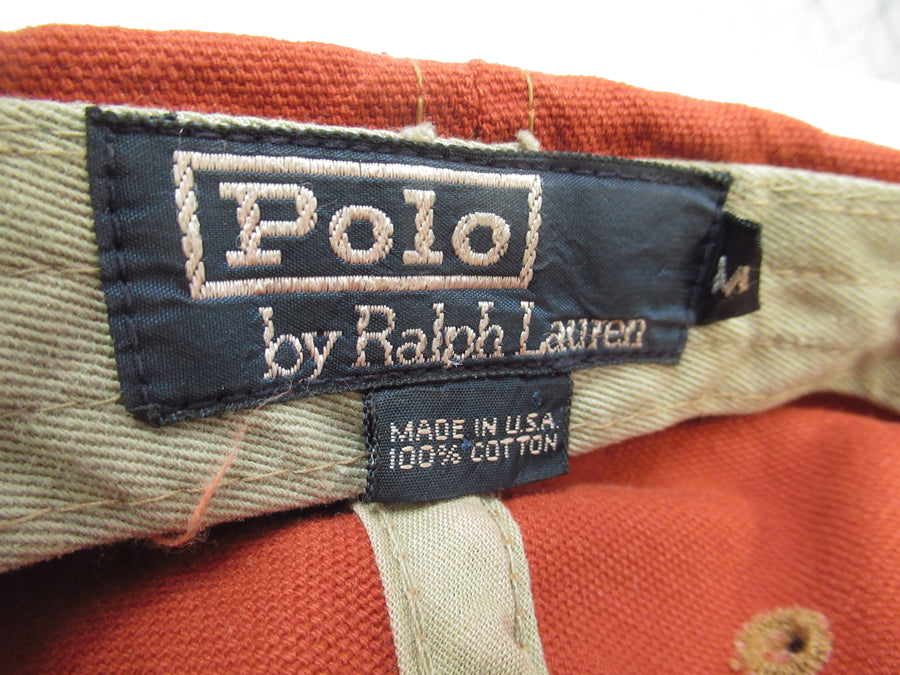 Vintage Polo Sportsman Orange Deer Head Fitted Hat Sz M