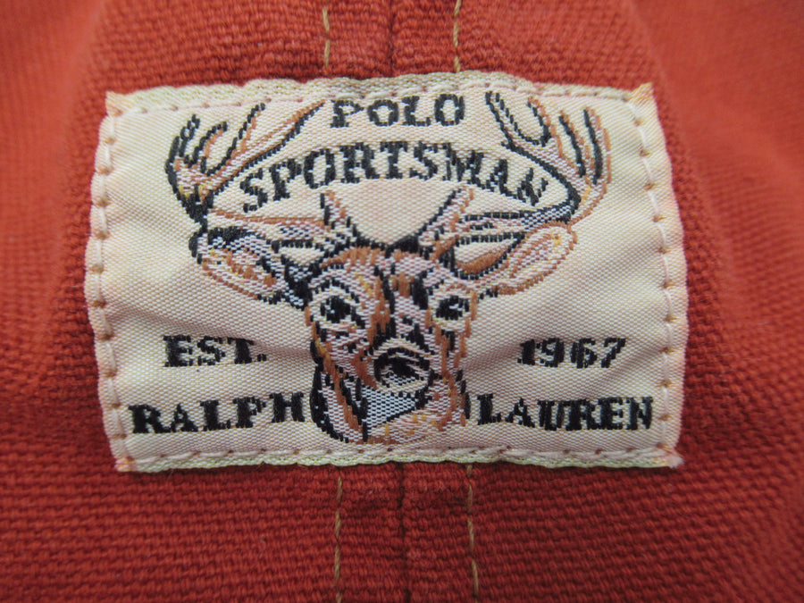 Vintage Polo Sportsman Orange Deer Head Fitted Hat Sz M
