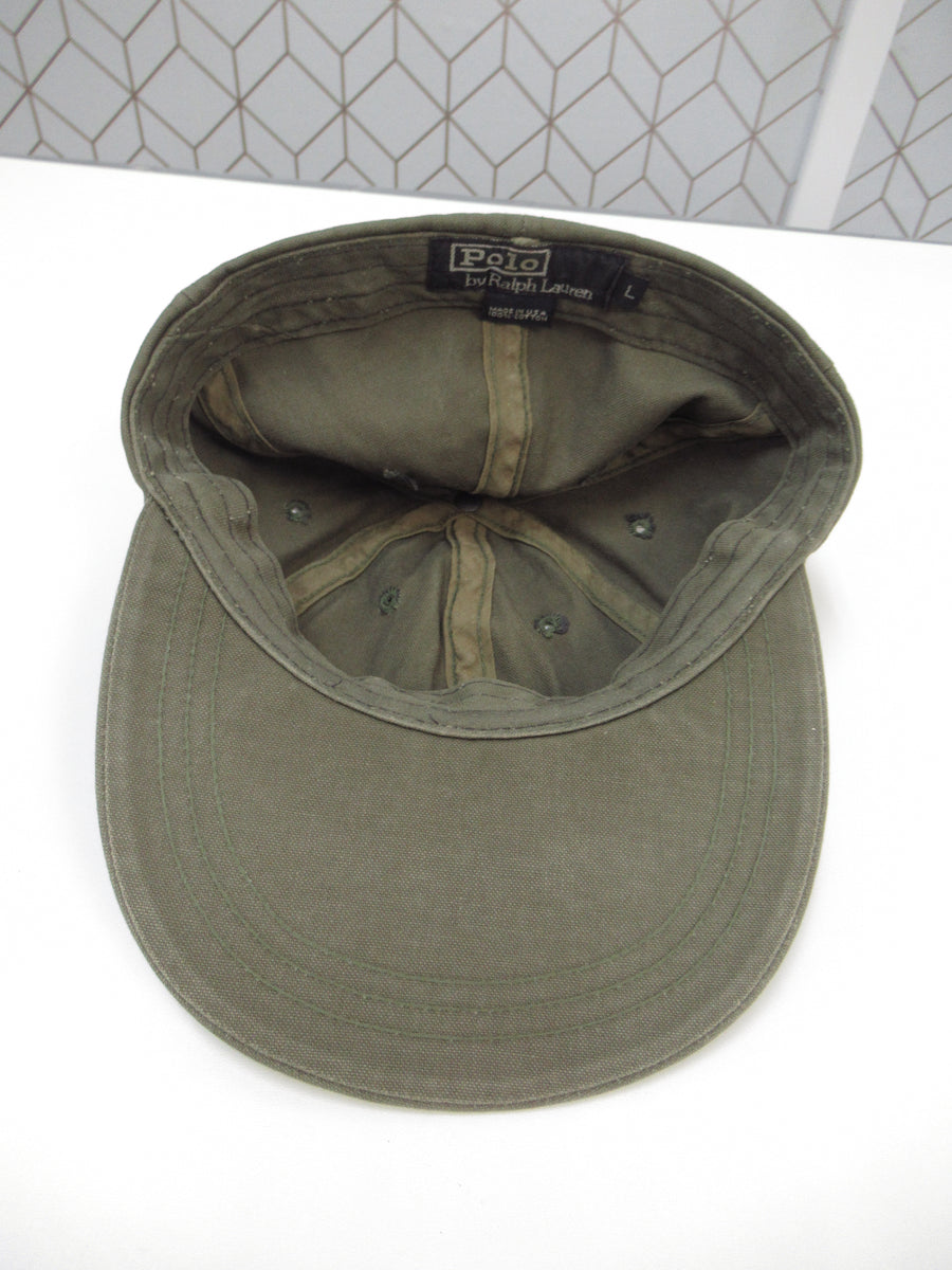 Vintage Polo Sportsman Deer Head Green Fitted Hat Sz L
