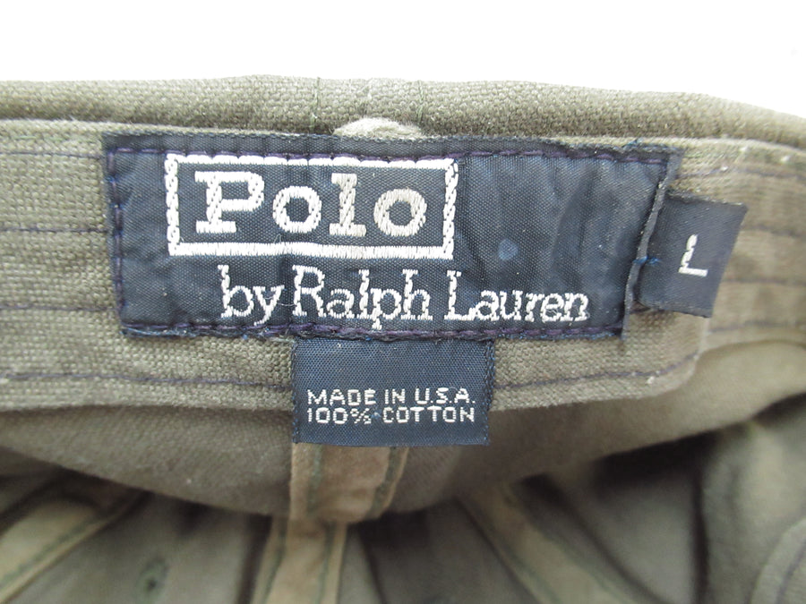 Vintage Polo Sportsman Deer Head Green Fitted Hat Sz L