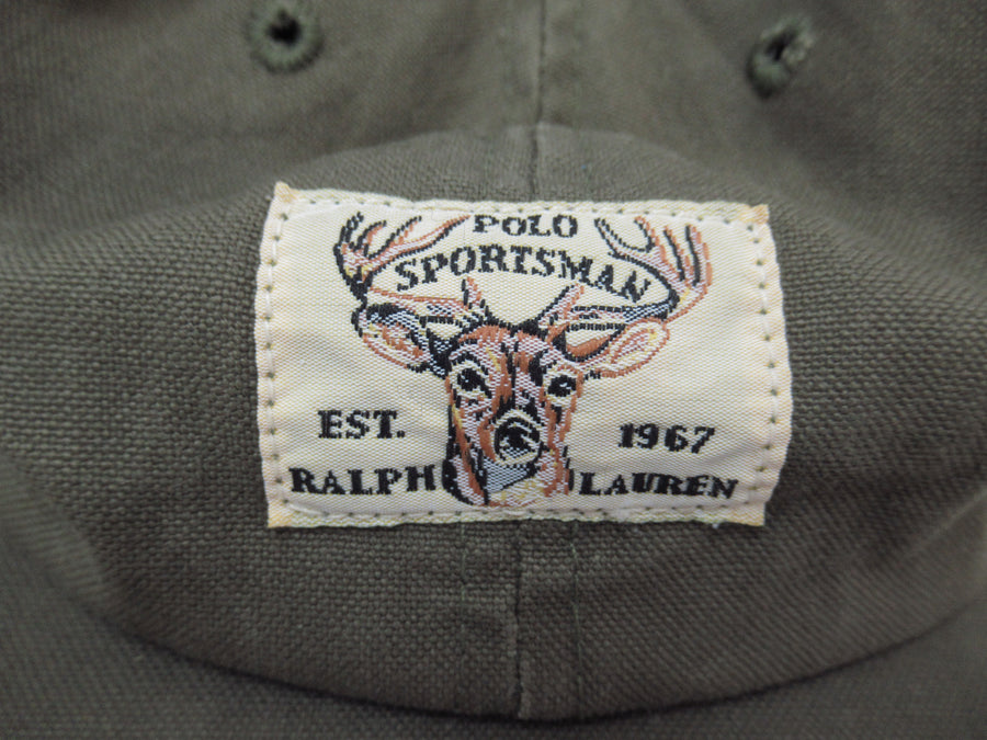 Vintage Polo Sportsman Deer Head Green Fitted Hat Sz L