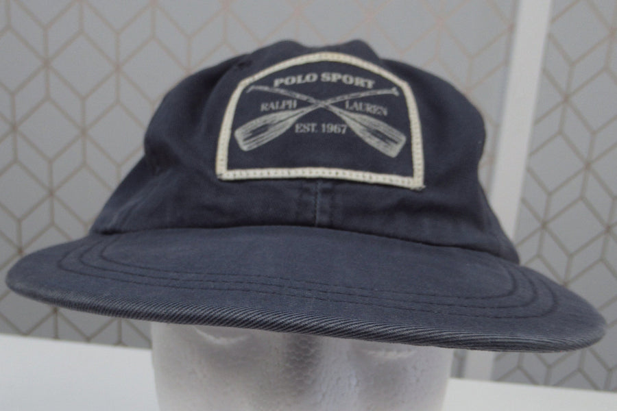 Vintage Polo Sport Blue Oars Fitted Hat Sz L