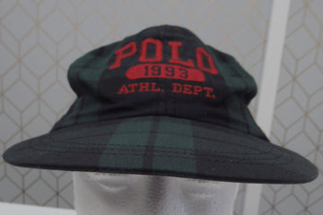 Vintage Polo ATHL DEPT 1993 Waxed Cotton Fitted Hat Sz M
