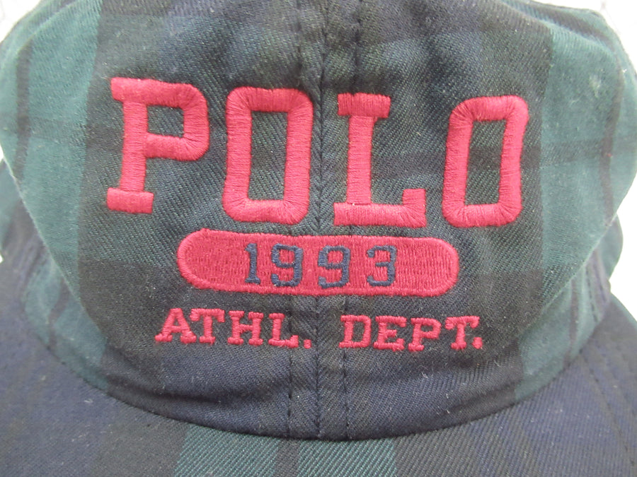 Vintage Polo ATHL DEPT 1993 Waxed Cotton Fitted Hat Sz M