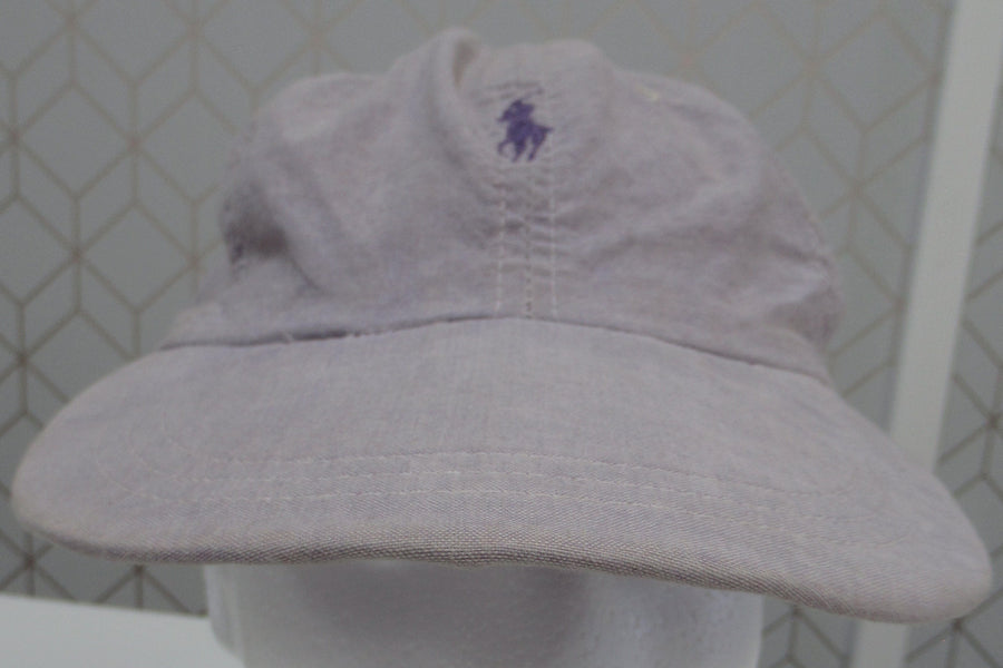 Vintage Polo Ralph Lauren Purple Chambray Fitted Hat Sz M