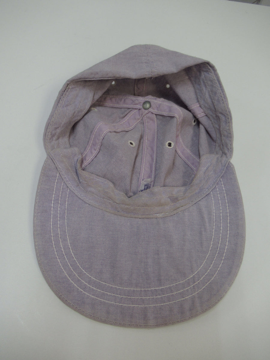 Vintage Polo Ralph Lauren Purple Chambray Fitted Hat Sz M