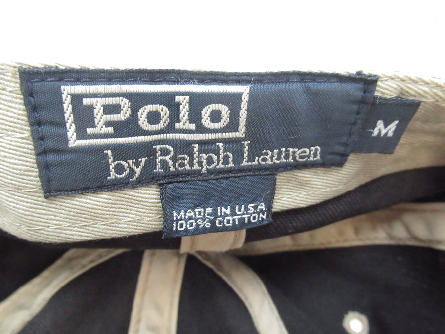 Vintage Polo Sportsman Black Deer Head Fitted Hat Sz M