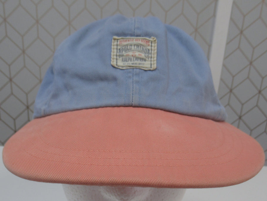 Vintage Polo Chino Blue and Orange Fitted Hat Sz L