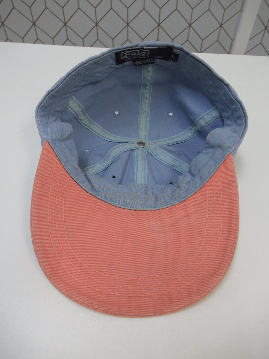 Vintage Polo Chino Blue and Orange Fitted Hat Sz L