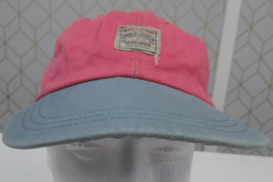 Vintage Polo Chino Pink and Blue Fitted Hat Sz M