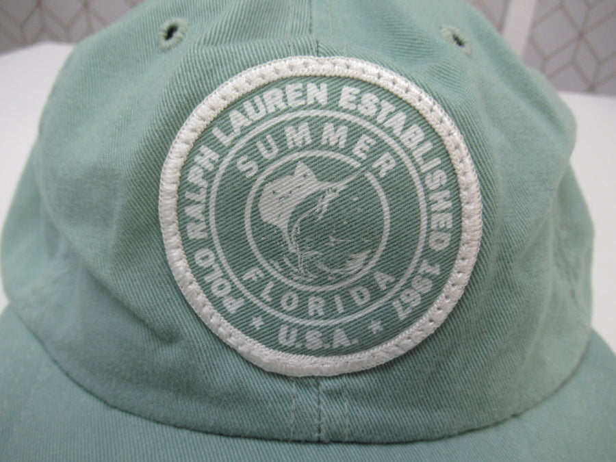 Vintage Polo Ralph Lauren Green Summer Florida Fitted Hat Sz L