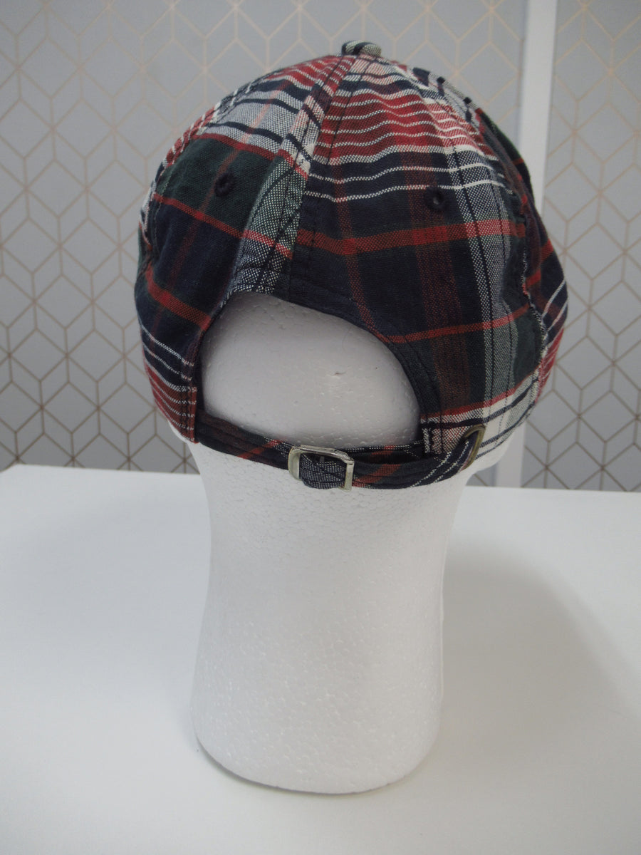 Vintage Polo Plaid Cotton Strapback Hat