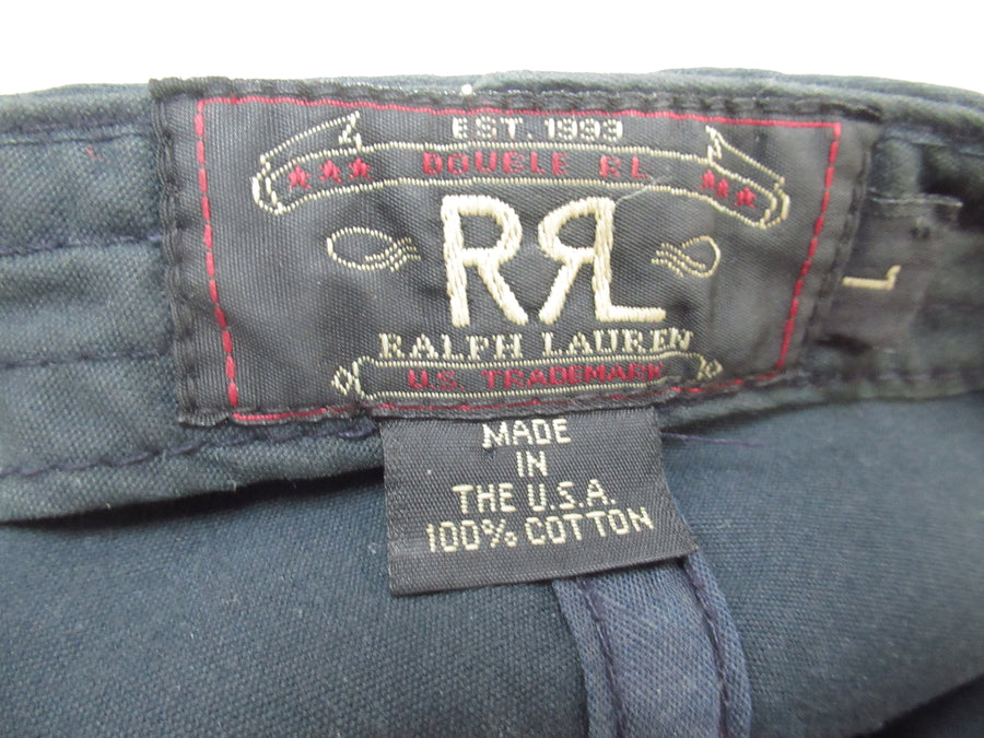 Vintage RRL Double RL Polo Black Cotton Fitted Hat Sz L