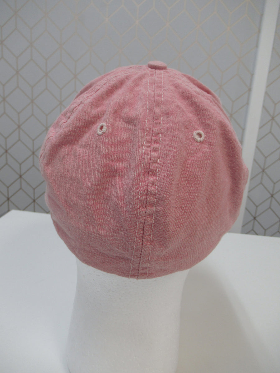 Vintage Polo Ralph Lauren Red Chambray Fitted Hat Sz L