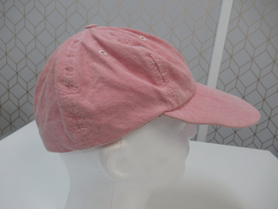 Vintage Polo Ralph Lauren Red Chambray Fitted Hat Sz L