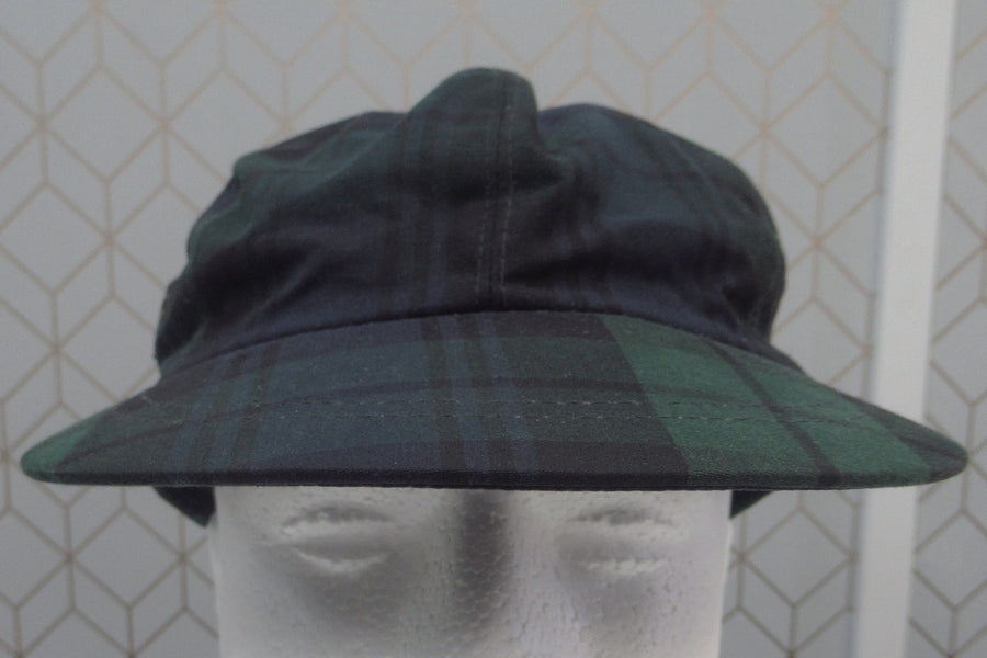 Vintage Polo Ralph Lauren Blackwatch Plaid Waxed Cotton Fitted Hat Sz M