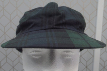 Vintage Polo Ralph Lauren Blackwatch Plaid Waxed Coton Fitted Hat Sz M