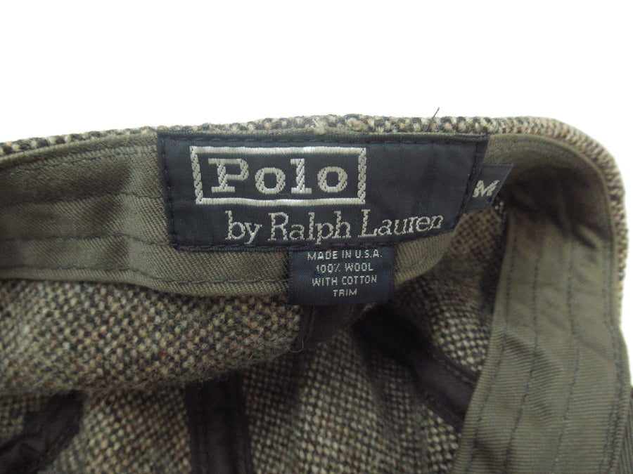 Vintage Polo Ralph Lauren Wool Tweed Fitted Hat Sz M