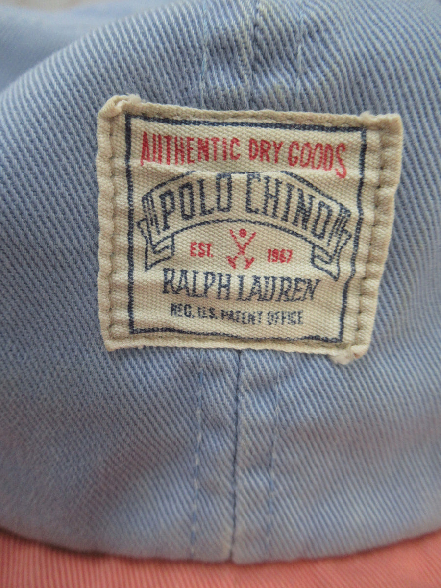 Vintage Polo Chino Blue and Orange Fitted Hat Sz L