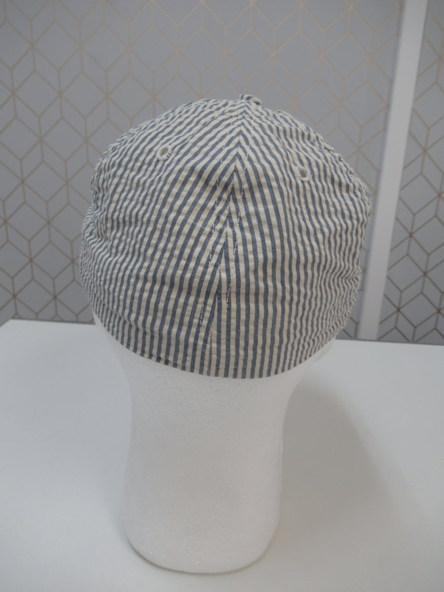 Vintage Polo Ralph Lauren Seer Sucker Fitted Hat Sz M