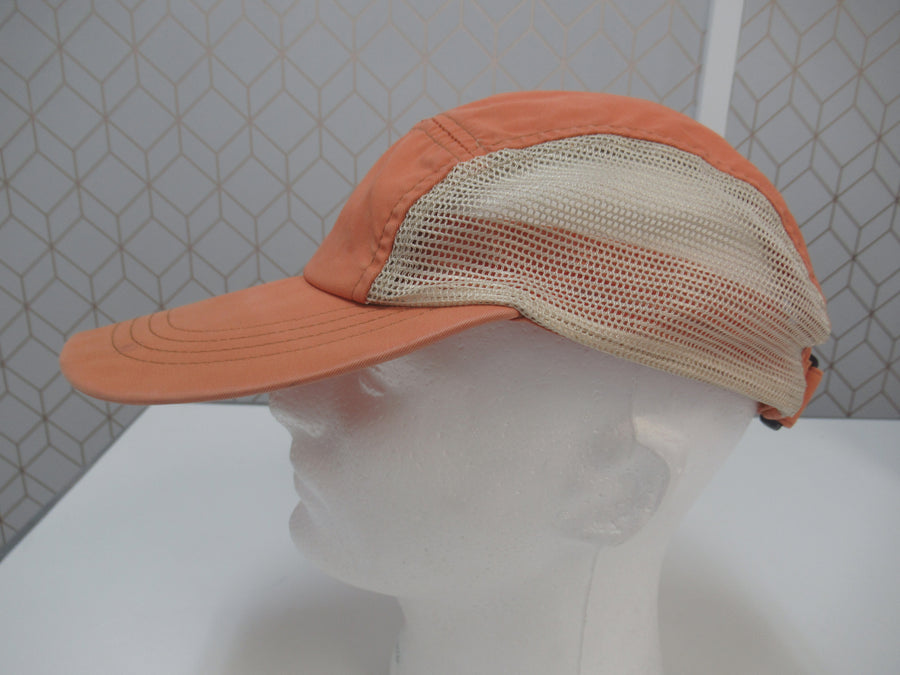 Vintage Polo Ralph Lauren Mesh Side Orange 5 Panel Hat Sz L/XL